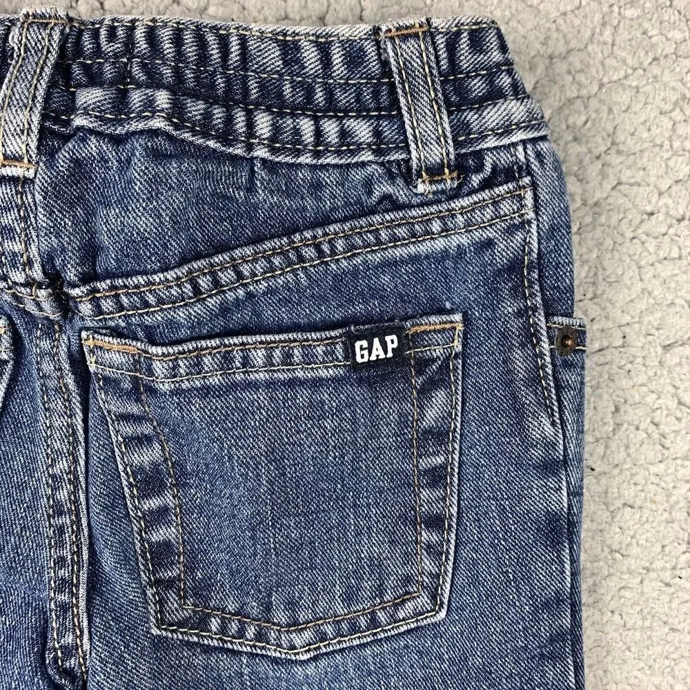 Gap Kids Jeans Size 4 Relaxed Fit‎ Elastics Waist Cotton Youth